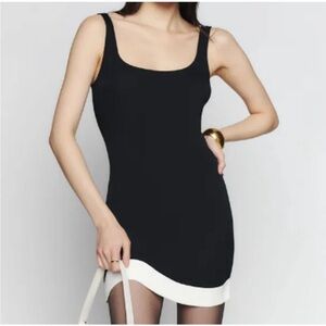 NWT Reformation Betheny Dress - Black and White Mini Dress